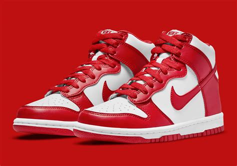 Nike Dunk High white red